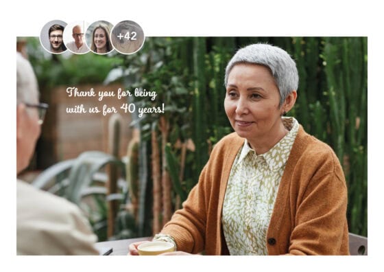 Jubileum met mensen foto's en